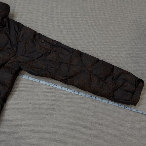 Columbia Womens Titanium 550 Jacket Black Brown Paisley 2 Way Zip Ski Coat Sz M - Picture 14 of 16